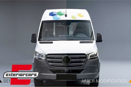 Full LED prednji farovi (crna) / Mercedes Sprinter W907 W910  (2019-2023), HLMBW907