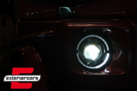 Full LED prednji farovi Facelift 2018 dizajn (crna) / Mercedes G-klasa W463 (2005-2017), HLMBW463NL