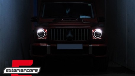 Full LED prednji farovi Facelift 2018 dizajn (crna) / Mercedes G-klasa W463 (2005-2017), HLMBW463NL