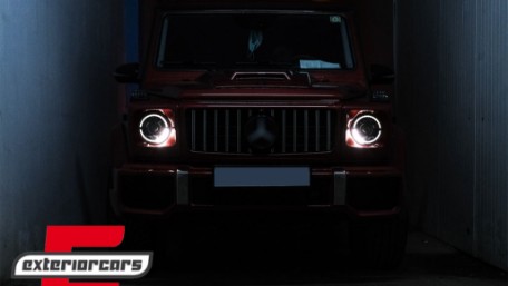 Full LED prednji
 farovi Facelift 2018 dizajn (crna) / Mercedes G-klasa W463 (2005-2017), HLMBW463NL