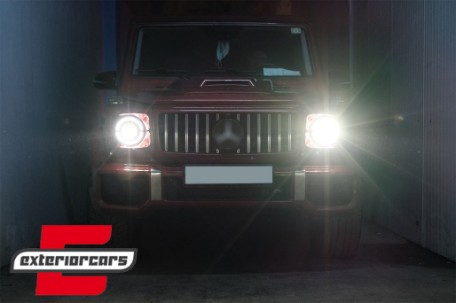 Full LED prednji farovi Facelift 2018 dizajn (crna) / Mercedes G-klasa W463 (2005-2017), HLMBW463NL