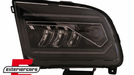 Full LED prednji farovi SEQ žmigavci (crna) / Ford Mustang V (2004-2009), HLFOMUFLED
