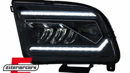 Full LED prednji farovi SEQ žmigavci (crna) / Ford Mustang V (2004-2009), HLFOMUFLED