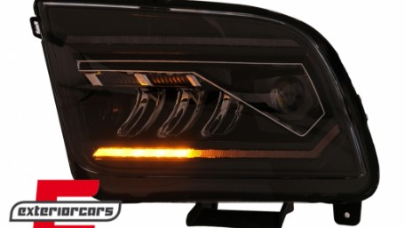 Full 
LED prednji farovi SEQ žmigavci (crna) / Ford Mustang V (2004-2009), HLFOMUFLED