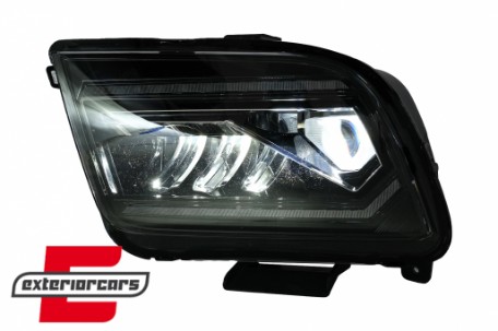 Full LED prednji farovi SEQ žmigavci (crna) / Ford Mustang V (2004-2009), HLFOMUFLED