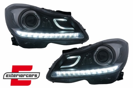 Full LED prednji farovi SEQ žmigavci / Mercedes C-klasa W204 S204 (2011-2014), HLMBW204LD