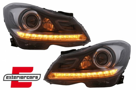 Full LED prednji farovi SEQ žmigavci / Mercedes C-klasa W204 S204 (2011-2014), HLMBW204LD