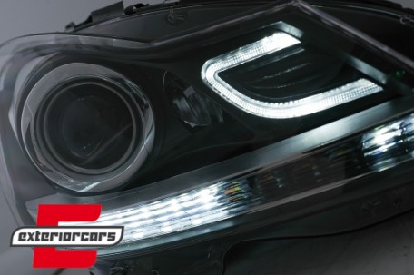 Full LED prednji farovi SEQ žmigavci / Mercedes C-klasa W204 S204 (2011-2014), HLMBW204LD