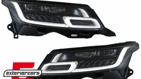 Full LED prednji farovi SEQ žmigavci pretvorba u 2018 model Matrix look / Range Rover Sport L494 (2013-2017), HLRRSL494FL