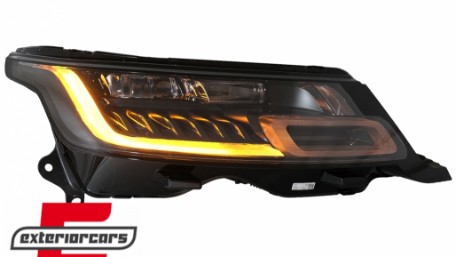 Full LED prednji farovi SEQ žmigavci pretvorba u 2018 model Matrix look / Range Rover Sport L494 (2013-2017), HLRRSL494FL
