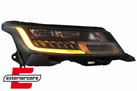 Full LED prednji farovi SEQ žmigavci pretvorba u 2018 model Matrix look / Range Rover Sport L494 (2013-2017), HLRRSL494FL