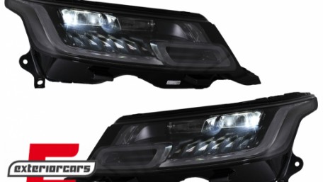 Full LED prednji farovi SEQ žmigavci pretvorba u 2018 model Matrix look / Range Rover Sport L494 (2013-2017), HLRRSL494FL