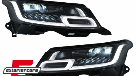 Full LED prednji farovi SEQ žmigavci pretvorba u 2018 model Matrix look / Range Rover Sport L494 (2013-2017), HLRRSL494FL