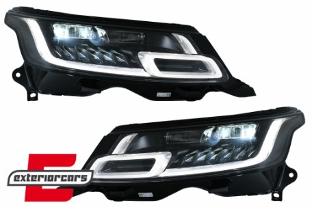 Full LED prednji farovi SEQ žmigavci pretvorba u 2018 model Matrix look / Range Rover Sport L494 (2013-2017), HLRRSL494FL