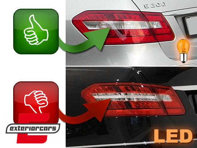 Full LED stražnja svjetla (crvena/kristal) / Mercedes E-klasa W212 limuzina (2009-2013), LDME95
