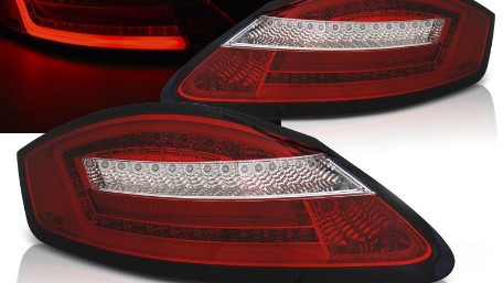 Full LED stražnja svjetla Dinamički Sekvencijalni žmigavci (crvena/kristal) / PORSCHE BOXSTER CAYMAN (05-08), LDPO08