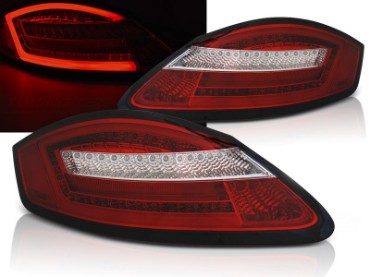 Full LED stražnja svjetla Dinamički Sekvencijalni žmigavci (crvena/kristal) / PORSCHE BOXSTER CAYMAN (05-08), LDPO08