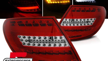 Full LED stražnja svjetla Facelift dizajn (crvena/kristal) / Mercedes C-klasa W204 limuzina (2007-2010), LDME71