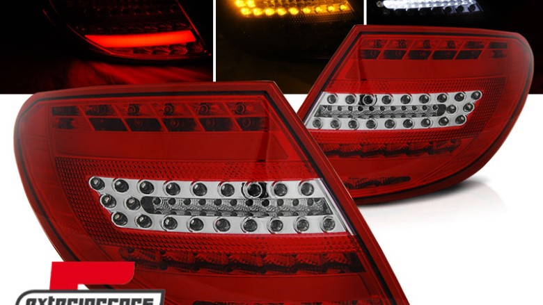 Full LED stražnja svjetla Facelift dizajn (crvena/kristal) / Mercedes C-klasa W204 limuzina (2007-2010), LDME71