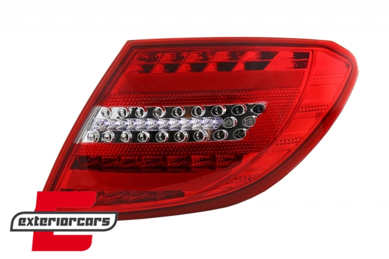 Full LED stražnja svjetla Facelift dizajn (crvena/kristal) / Mercedes C-klasa W204 limuzina (2007-2010), LDME71