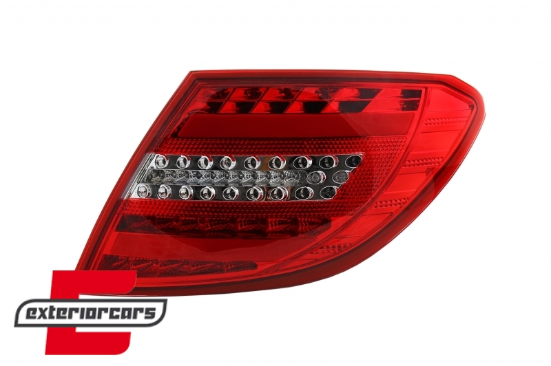 Full LED stražnja svjetla Facelift dizajn (crvena/kristal) / Mercedes C-klasa W204 limuzina (2007-2010), LDME71