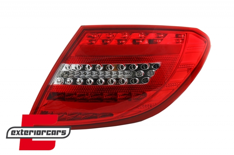Full LED stražnja svjetla Facelift dizajn (crvena/kristal) / Mercedes C-klasa W204 limuzina (2007-2010), LDME71
