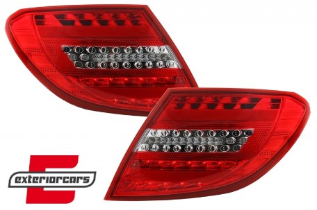 Full LED stražnja svjetla Facelift dizajn (crvena/kristal) / Mercedes C-klasa W204 limuzina (2007-2010), LDME71