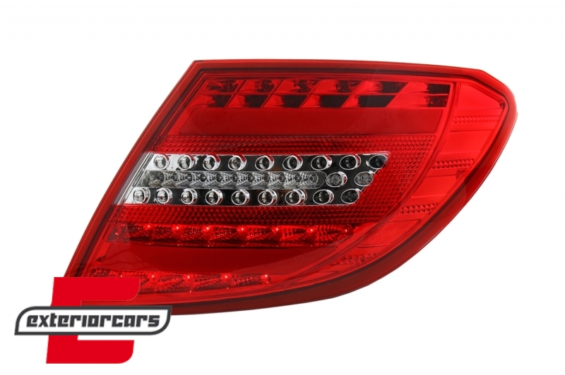 Full LED stražnja svjetla Facelift dizajn (crvena/kristal) / Mercedes C-klasa W204 limuzina (2007-2010), LDME71