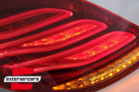 Full LED stražnja svjetla Facelift dizajn (crvena/kristal) / Mercedes S-klasa W222 (2013-2017), LDMEC6