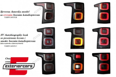 Full LED stražnja svjetla Facelift dizajn (smoke) / Range Rover Vogue L405 (2013-2017), TLRRVL405FL