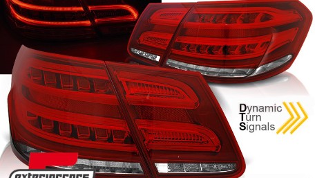 Full LED stražnja svjetla LED SEQ žmigavci (crvena/kristal) / Mercedes E-klasa W212 Facelift (2013-2016), LDMEB3