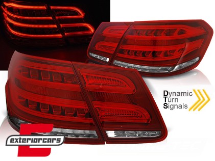 Full LED stražnja svjetla LED SEQ žmigavci (crvena/kristal) / Mercedes E-klasa W212 Facelift (2013-2016), LDMEB3