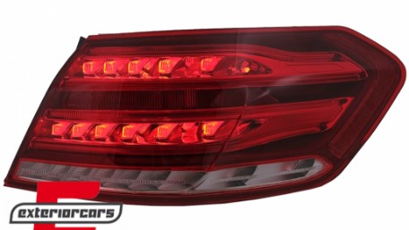 Full LED stražnja svjetla LED SEQ žmigavci (crvena/kristal) / Mercedes E-klasa W212 Facelift (2013-2016), LDMEB3