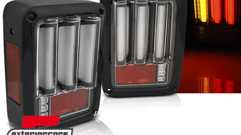 Full LED stražnja svjetla LedBar (crna) / Jeep Wrangler JK (2007-2017), LDCH20