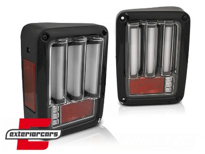 Full LED stražnja svjetla LedBar (crna) / Jeep Wrangler JK (2007-2017), LDCH20
