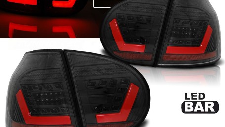 Full LED stražnja svjetla LedBar (crna) / Volkswagen Golf 5 (10.2003-2009), LDVWB9