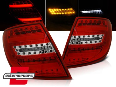 Full LED stražnja svjetla LedBar (crvena/kristal) / Mercedes C-klasa S204 karavan (2007-2010), LDME83