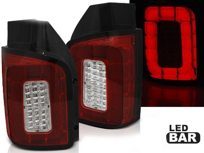 Full LED stražnja svjetla LedBar (crvena/kristal) / VW Transporter Multivan Caravelle T6 (2015-2019), LDVWI9