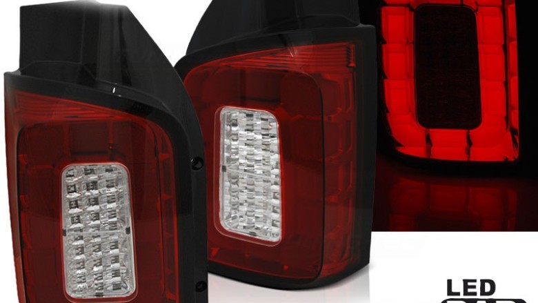 Full LED stražnja svjetla LedBar (crvena/kristal) / VW Transporter Multivan Caravelle T6 (2015-2019), LDVWI9
