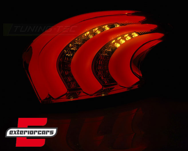 Full LED stražnja svjetla LedBar (crvena/smoke) / Peugeot 208 hatchback (04.2012-06.2015) 3V 5V, LDPE09