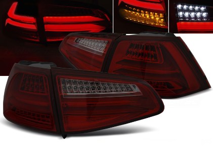 Full LED stražnja svjetla LedBar (crvena/smoke) / VW Golf 7 VII (2013-2017), LDVWG5