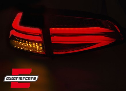 Full LED stražnja svjetla LedBar (crvena/smoke) / VW Golf 7 VII (2013-2017), LDVWG5