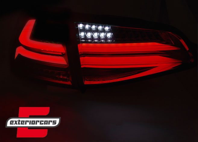 Full LED stražnja svjetla LedBar (crvena/smoke) / VW Golf 7 VII (2013-2017), LDVWG5