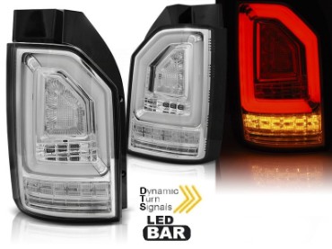 Full LED stražnja svjetla LedBar SEQ žmigavci (chrome) / VW Transporter Multivan Caravelle T6 (2015-2019), LDVWJ6