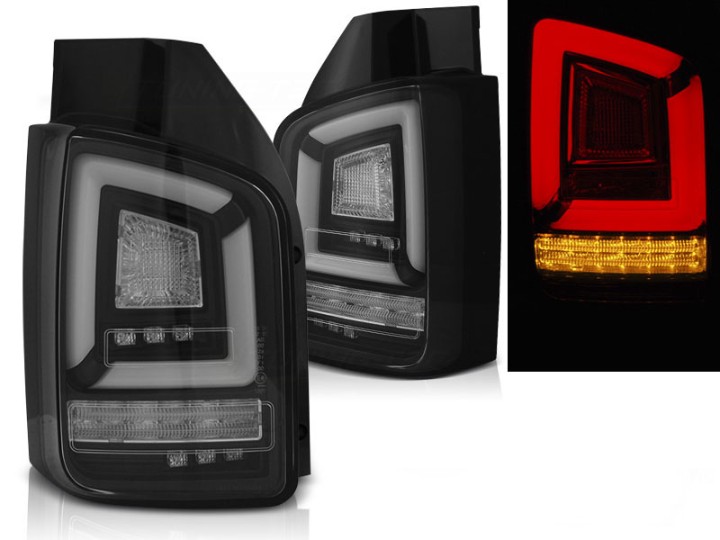 Full LED stražnja svjetla LedBar SEQ žmigavci (crna) / Volkswagen T5.1 (04.2010-2015), LDVWL9