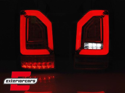 Full LED stražnja svjetla LedBar SEQ žmigavci (crna) / VW Transporter Multivan Caravelle T6 (2015-2019), LDVWK0