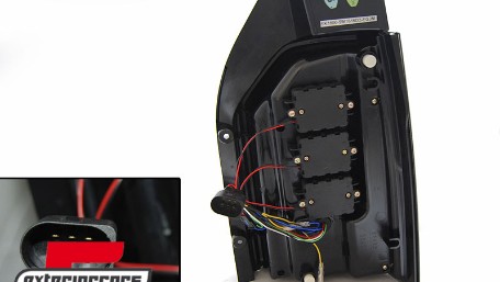 Full LED stražnja svjetla LedBar SEQ žmigavci (crna) / VW Transporter Multivan Caravelle T6 (2015-2019), LDVWK0