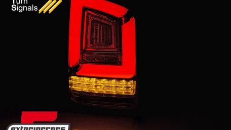 Full LED stražnja svjetla LedBar SEQ žmigavci (crna) / VW Transporter Multivan Caravelle T6 (2015-2019), LDVWK5