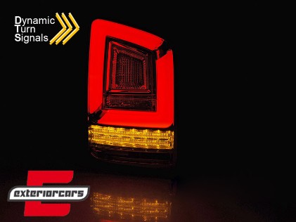 Full LED stražnja svjetla LedBar SEQ žmigavci (crna) / VW Transporter Multivan Caravelle T6 (2015-2019), LDVWK5