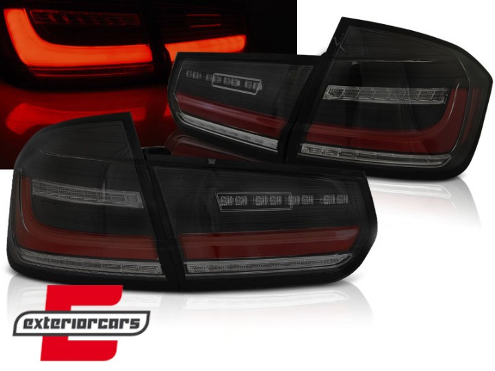 Full LED stražnja svjetla LedBar SEQ žmigavci (crna/smoke) / BMW serije 3 F30 (2011-2019), LDBMJ0